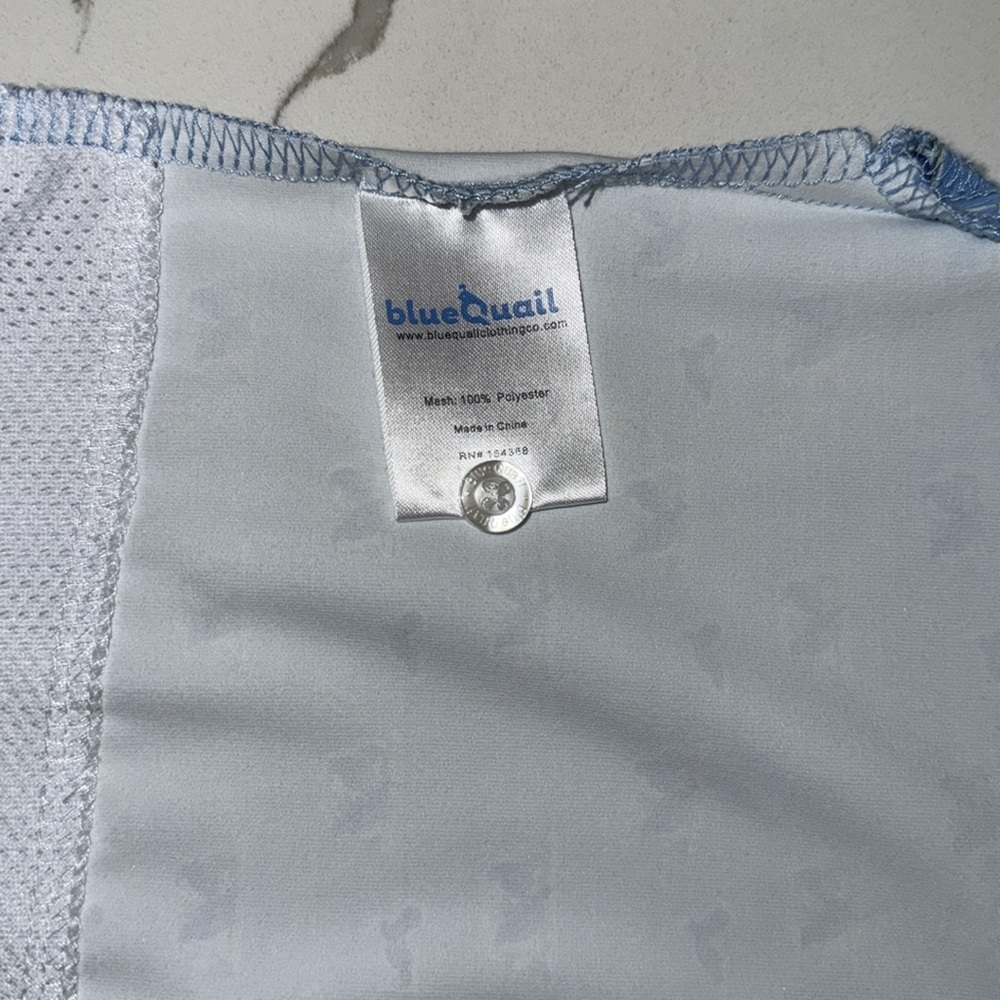 Blue Quail Performance Short Sleeve Blue Polo Shirt with Quail Print 2T - Picture 9 of 11